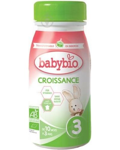 Преходно течно мляко Babybio - Croissance, 250 ml - 1